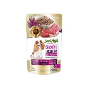 پوچ سگ جرهای با طعم مرغ، برنج و بیف